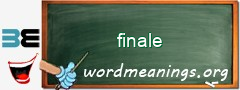 WordMeaning blackboard for finale